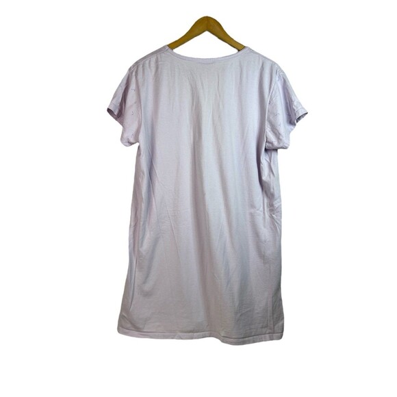 VINTAGE DISNEY Winnie The Pooh Eeyore 90s Night Gown Purple Disney Floral Sz S/M - Picture 2 of 10